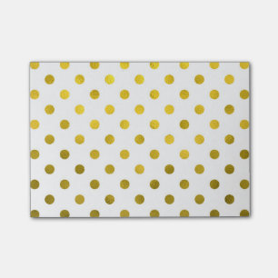Notas Post-it® Lunar metálico de la hoja de oro en el modelo de