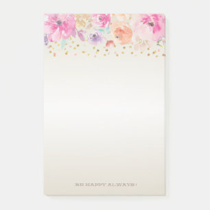 Notas Post-it® Lunares Modernos,Confeti,Flores -Personalizado
