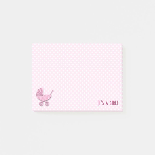 Notas Post-it® lunares rosas (Anverso)