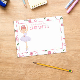 Notas Post-it® Lunch Personalizado Niña Bailarina Acuarela Kids