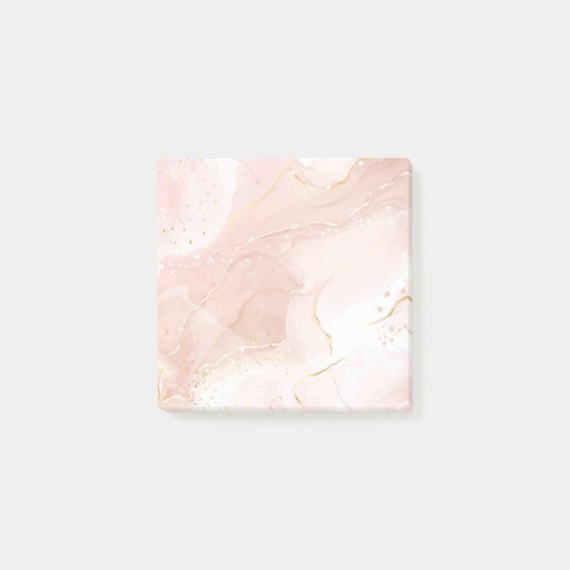 Notas Post-it® Luxury Rose Gold Ink Art Notes Block (Anverso)