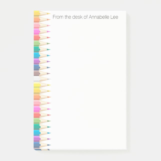 Notas Post-it® Luz coloreada 3 de los lápices (Anverso)