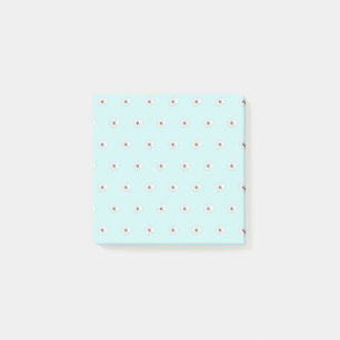 Notas Post-it® Luz de patrón floral verde azulada