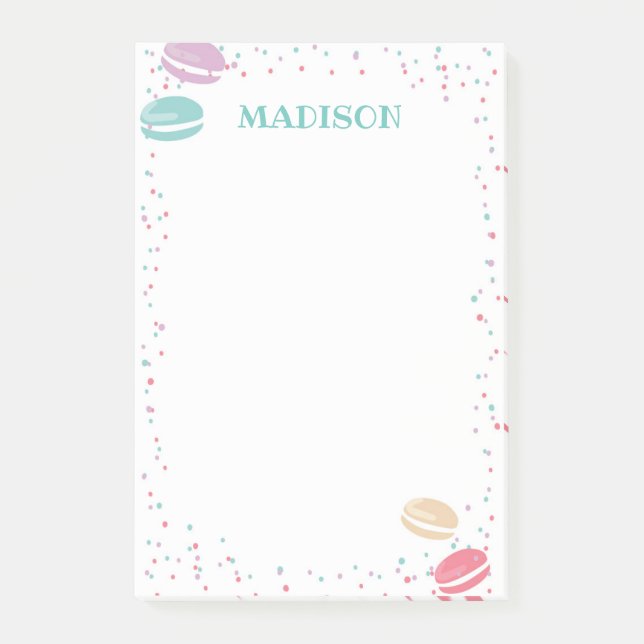 Notas Post-it® Macaroon Pastry Post escribe (Anverso)