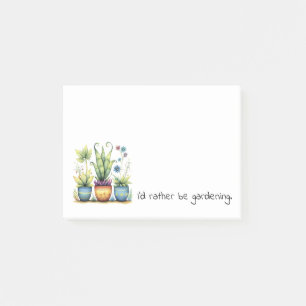 Notas Post-it® Macetas Bonitas Me Gusta Más la Jardinería