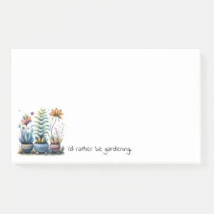 Notas Post-it® Macetas caprichosas Me gustaría estar jardinería