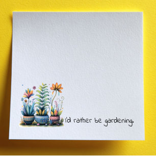 Notas Post-it® Macetas caprichosas Me gustaría estar jardinería
