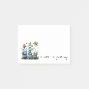Notas Post-it® Macetas caprichosas Me gustaría estar jardinería