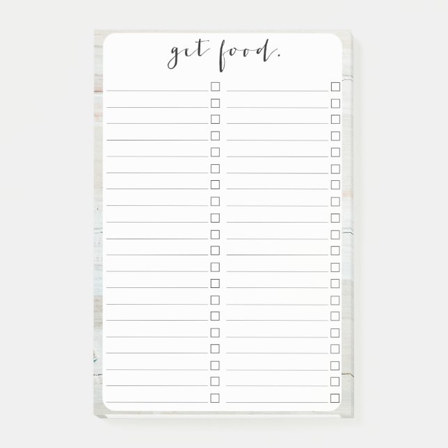 Notas Post-it® madera blanquecina de madera blanca (Anverso)