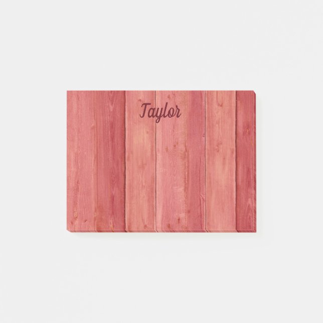 Notas Post-it® Madera Roja (Anverso)