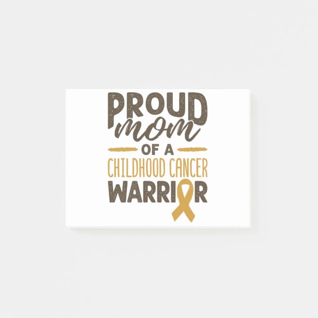 Notas Post-it® Madre con cáncer infantil Orgullosa Mamá (Anverso)