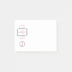 Notas Post-it® Madre de Cross Country Personalizada con Monograma