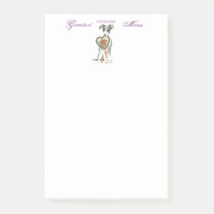 Notas Post-it® Madre del corazón de Greyhound italiana