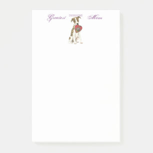 Notas Post-it® Madre del corazón de los Whippet