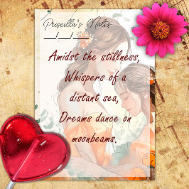 Notas Post-it® Madre y hija con un gran corazón de 4" x 6"