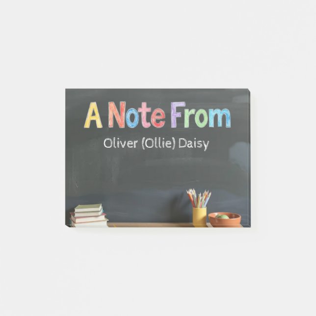 Notas Post-it® Maestra al estilo pizarra  (Anverso)