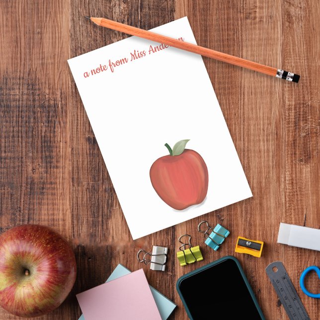 Notas Post-it® Maestra Apple Personaliza el aula escolar (Subido por el creador)