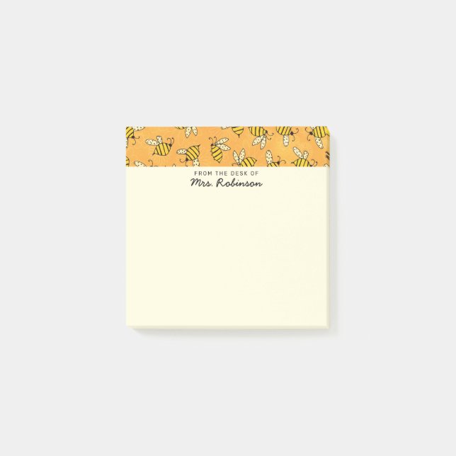 Notas Post-it® Maestra de abejas de la mesa de 3x3 (Anverso)