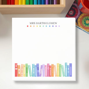 Notas Post-it® Maestra de jardín de niños Libros de colores del a