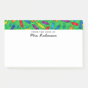 Notas Post-it® Maestra de varios creyones de la mesa de 10x6
