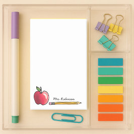Notas Post-it® Maestra personalizada Apple y Pencil 4 x 6