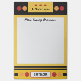 Notas Post-it® Maestra personalizada de bus escolar