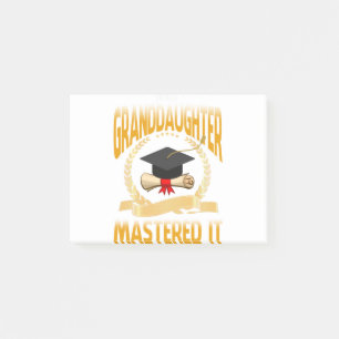 Notas Post-it® Maestría en Graduación Tee Mi Nieta Maestría