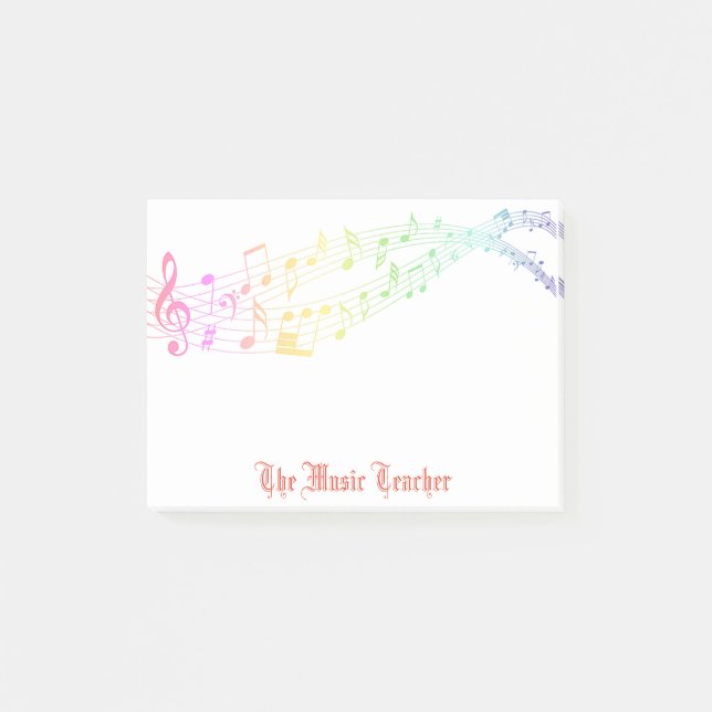 Notas Post-it® Maestro de música publica su, regalo para los prof (Anverso)