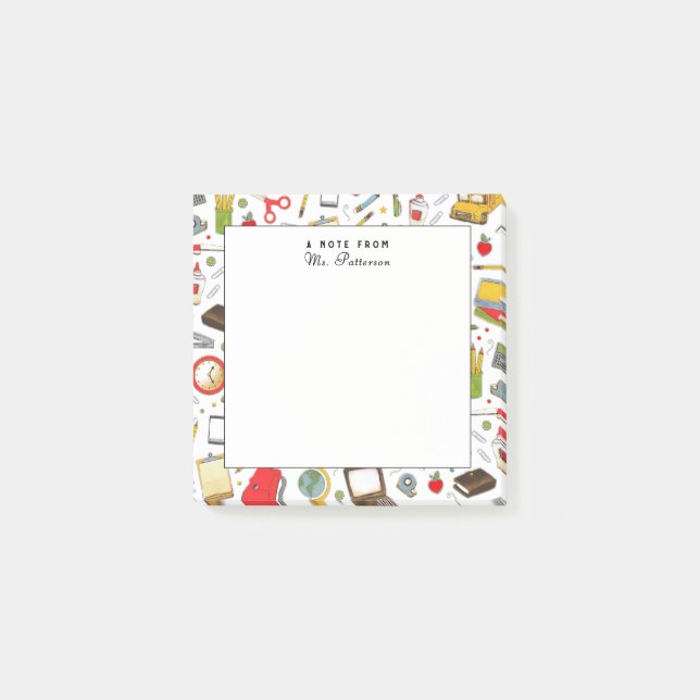 Notas Post-it® Maestro de Primaria (Anverso)