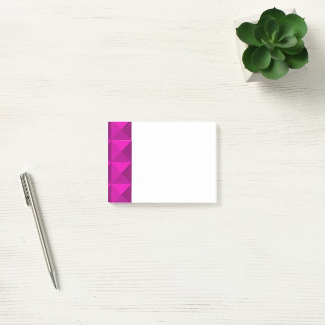 Notas Post-it® Magenta Pyramids Post-it Notes (Oficina)