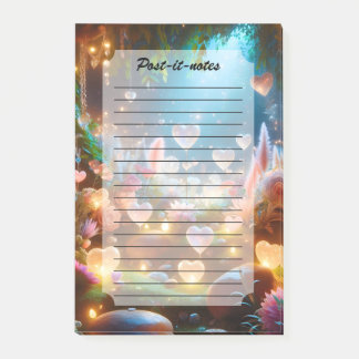 Notas Post-it® Magical Glowing Flowers Heart Garden 