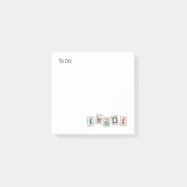 Notas Post-it® Mah Jongg 3x3 Inch Post It Note (Anverso)