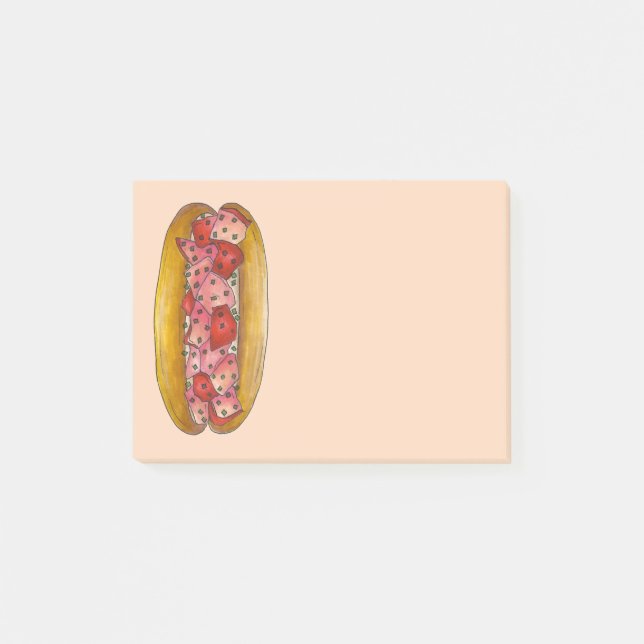 Notas Post-it® Maine Lobster Roll Sandwich Seafood Foodiade It (Anverso)