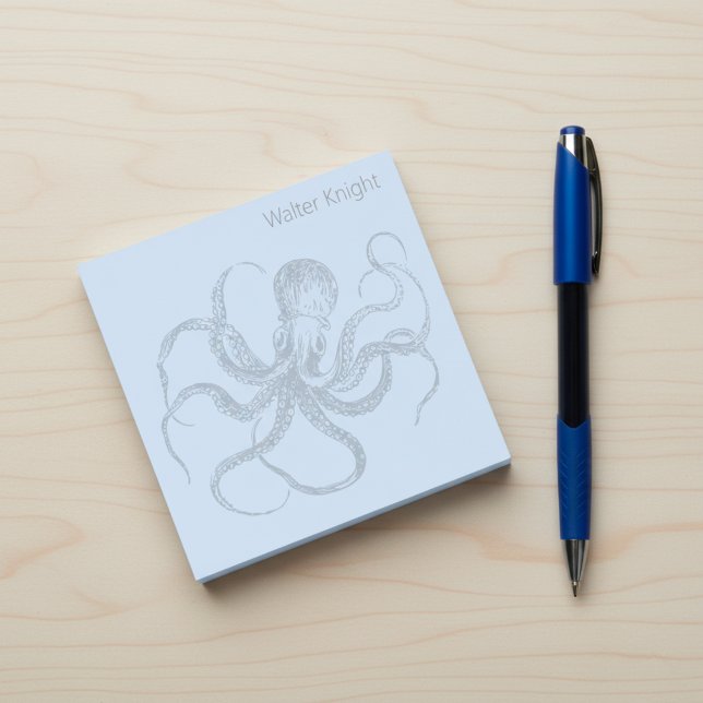 Notas Post-it® Make Your Own Custom Name Octopus Sticky Notes (Custom name octopus sticky notes.)