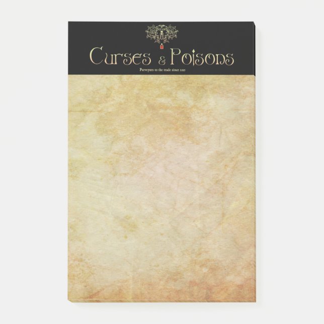 Notas Post-it® Maldiciones y venenos (Anverso)
