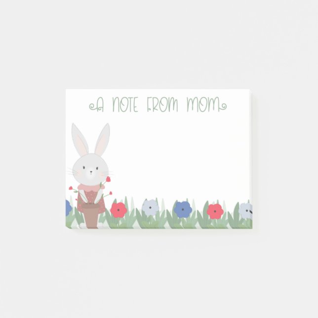 Notas Post-it® Mamá de conejo de Pascua (Anverso)