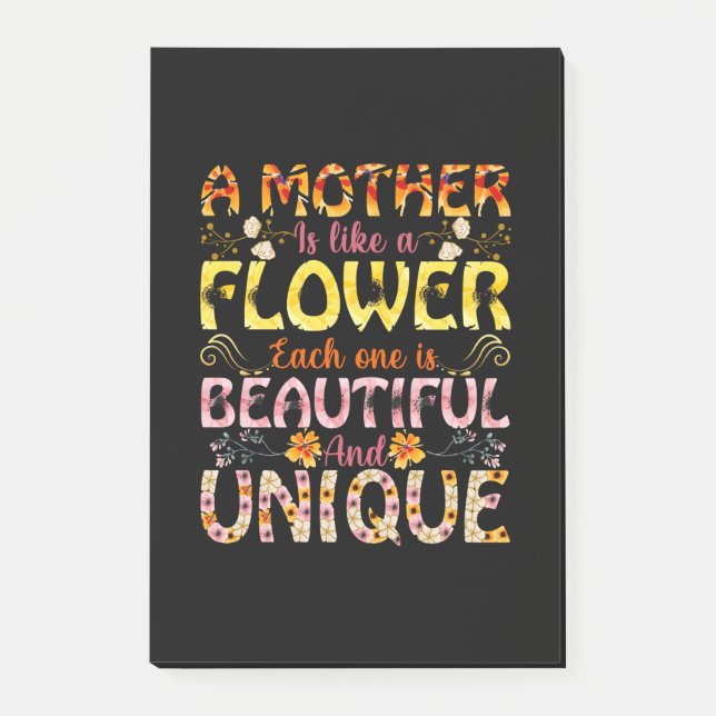 Notas Post-it® Mamá Es Como Una Flor (Anverso)