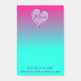 Notas Post-it® Mama Heart Purple and Blue Ombre