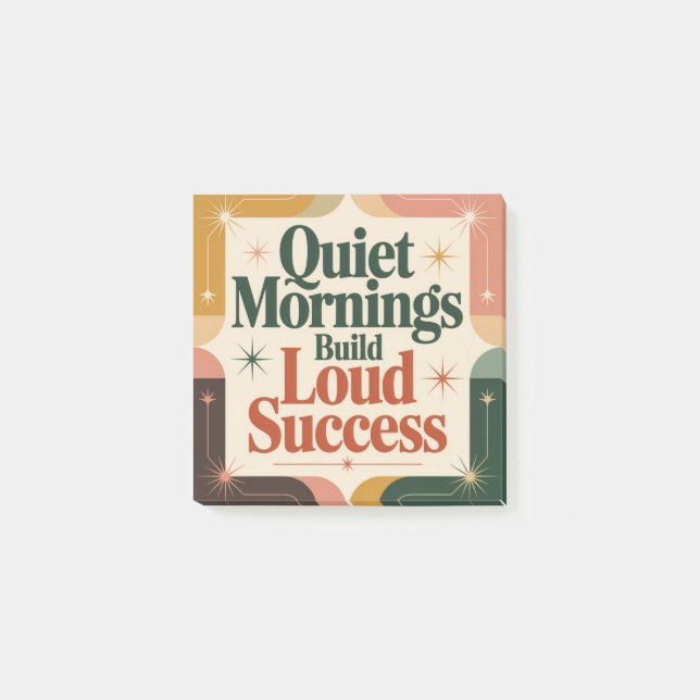 Notas Post-it® Mañanas Tranquilas Construyen un Éxito Ruidoso (Anverso)