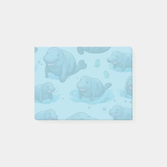 Notas Post-it® Manatees cómicos (Anverso)