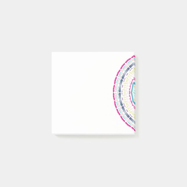 Notas Post-it® mandala colorida (Anverso)