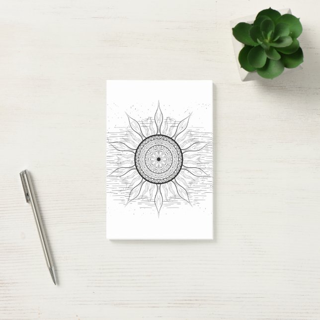 Notas Post-it® Mandala del Sol 1 (Oficina)