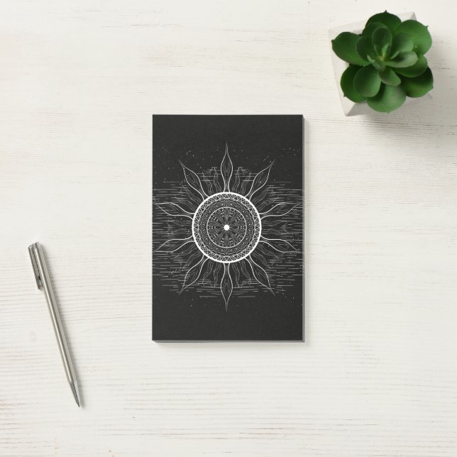 Notas Post-it® Mandala del Sol 2 (Oficina)