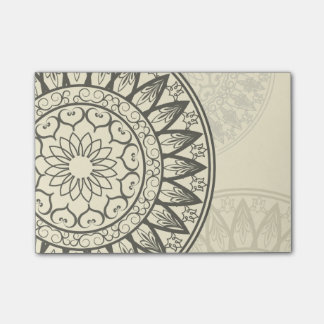 Notas Post-it® Mandala en suavemente amarillo