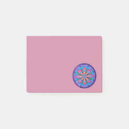 Notas Post-it® Mandala verde y rosa púrpura de Guay