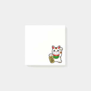 Notas Post-it® Maneki Neko: Gato afortunado japonés