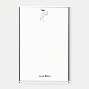 Notas Post-it® Mano de mujer Art Déco sosteniendo una copa de cha