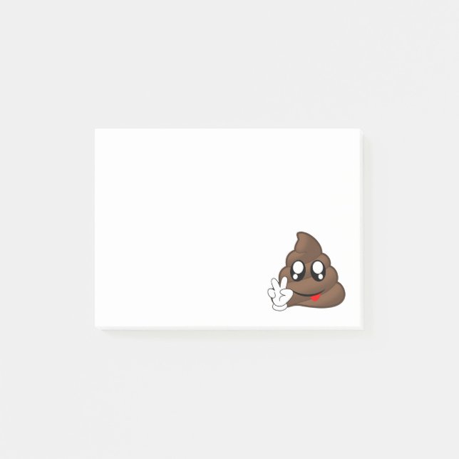 Notas Post-it® Manos del signo de la paz de la emoji del impulso (Anverso)