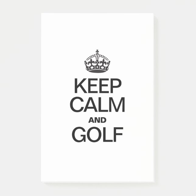 NOTAS POST-IT® MANTENER LA CALMA Y EL GOLF (Anverso)