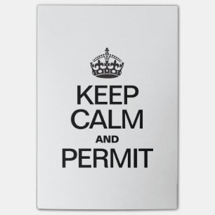 NOTAS POST-IT® MANTENER LA CALMA Y EL PERMISO